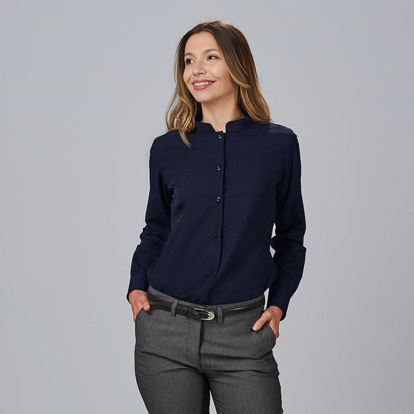 Camisa de Senhora Giulia para Hotelaria-Azul Marinho - 104-XS-RAG-Tailors-Fardas-e-Uniformes-Vestuario-Pro