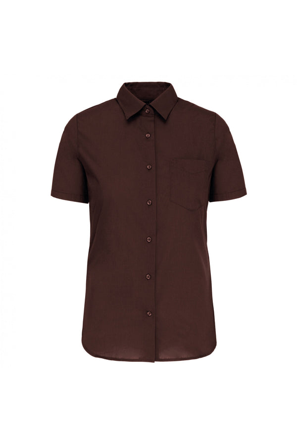 Camisa de Senhora Mariana Manga curta-Brown-XS-RAG-Tailors-Fardas-e-Uniformes-Vestuario-Pro