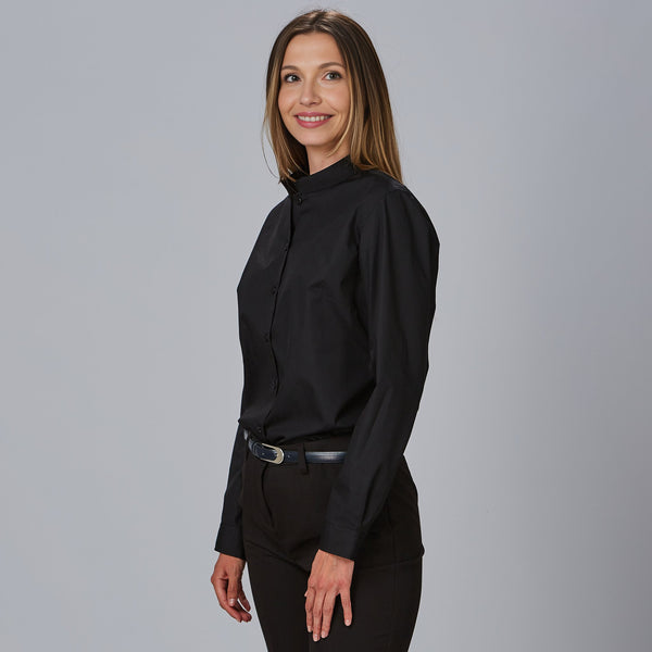 Camisa de Senhora Reedes em Elastano com Gola Mao e Manga Comprida-RAG-Tailors-Fardas-e-Uniformes-Vestuario-Pro