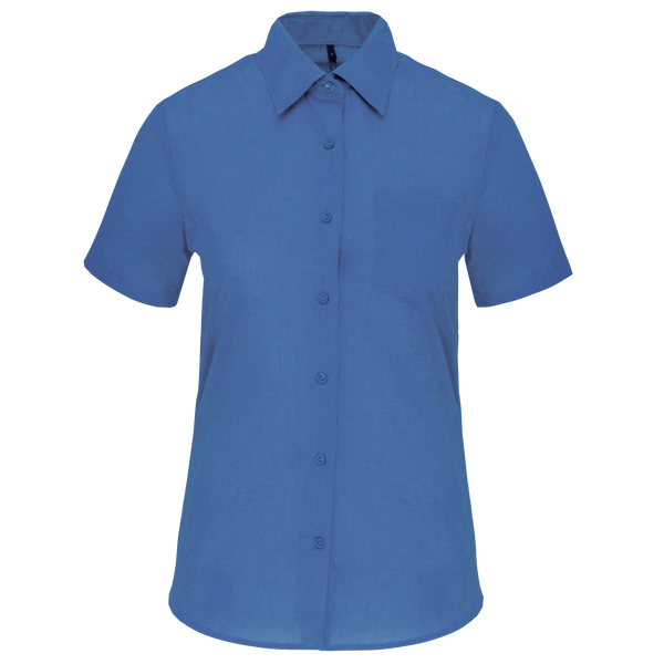 Camisa de Senhora de Manga Curta Tratamento Fácil-Azul Cobalto-XS-RAG-Tailors-Fardas-e-Uniformes-Vestuario-Pro
