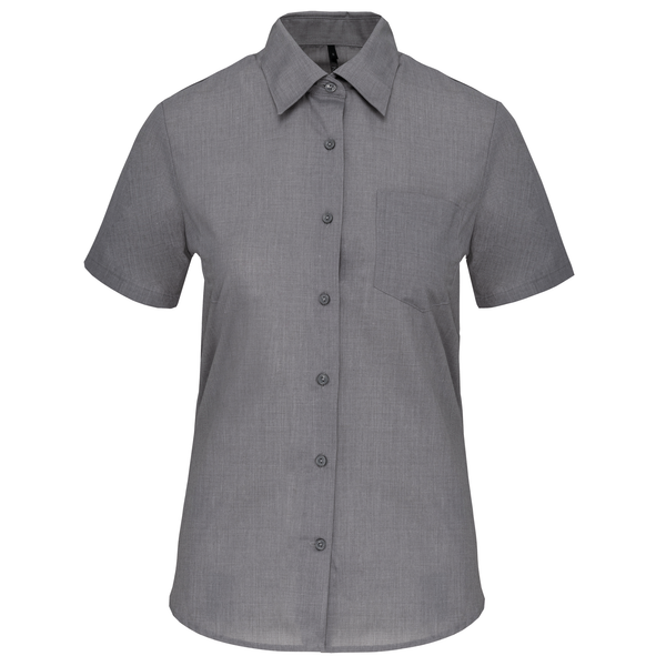 Camisa de Senhora de Manga Curta Tratamento Fácil-Cinzento Tempestade Mesclado-XS-RAG-Tailors-Fardas-e-Uniformes-Vestuario-Pro