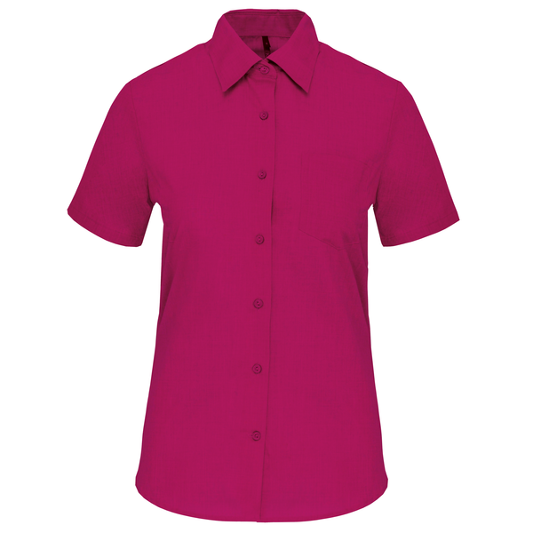 Camisa de Senhora de Manga Curta Tratamento Fácil-Fúcsia-S-RAG-Tailors-Fardas-e-Uniformes-Vestuario-Pro
