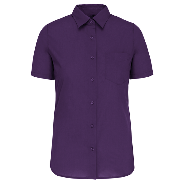 Camisa de Senhora de Manga Curta Tratamento Fácil-Roxo-XS-RAG-Tailors-Fardas-e-Uniformes-Vestuario-Pro