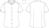 Camisa de Senhora de Manga Curta com Gola Mao em Elastano-RAG-Tailors-Fardas-e-Uniformes-Vestuario-Pro