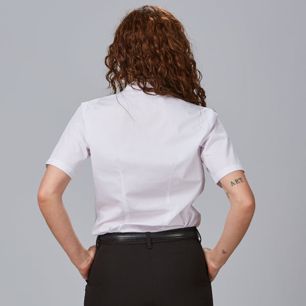 Camisa de Senhora de Manga Curta com Gola Mao em Elastano-RAG-Tailors-Fardas-e-Uniformes-Vestuario-Pro