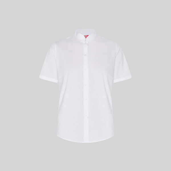 Camisa de Senhora de Manga Curta com Gola Mao em Elastano-RAG-Tailors-Fardas-e-Uniformes-Vestuario-Pro
