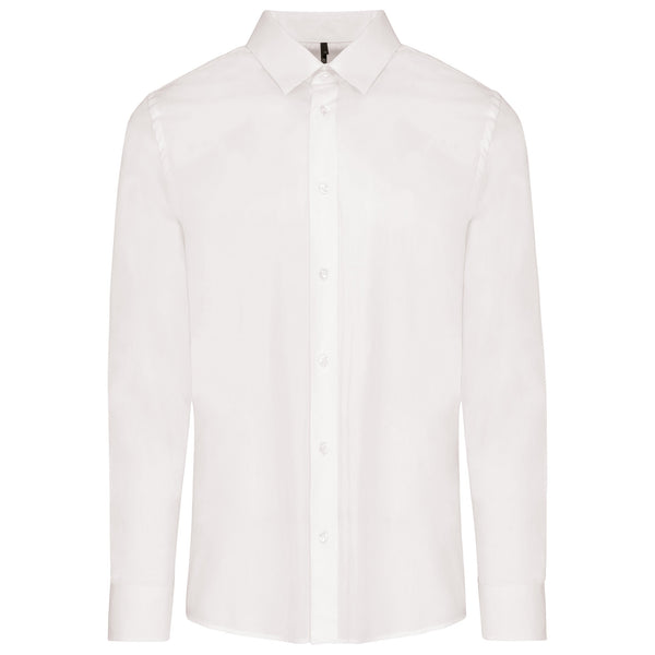 Camisa de homem em popeline de manga comprida-Branco-XS-RAG-Tailors-Fardas-e-Uniformes-Vestuario-Pro