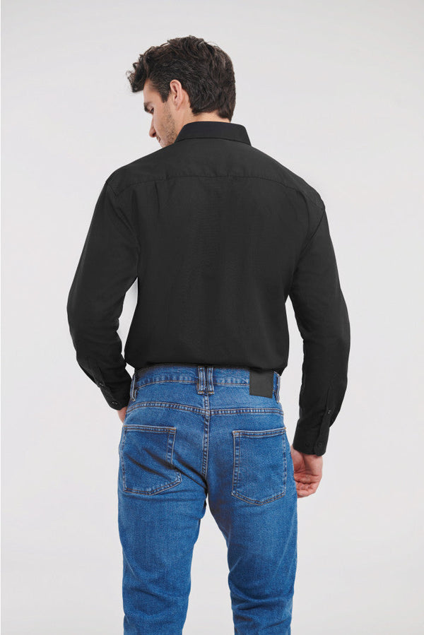 Camisa de homem em popeline de manga comprida-RAG-Tailors-Fardas-e-Uniformes-Vestuario-Pro
