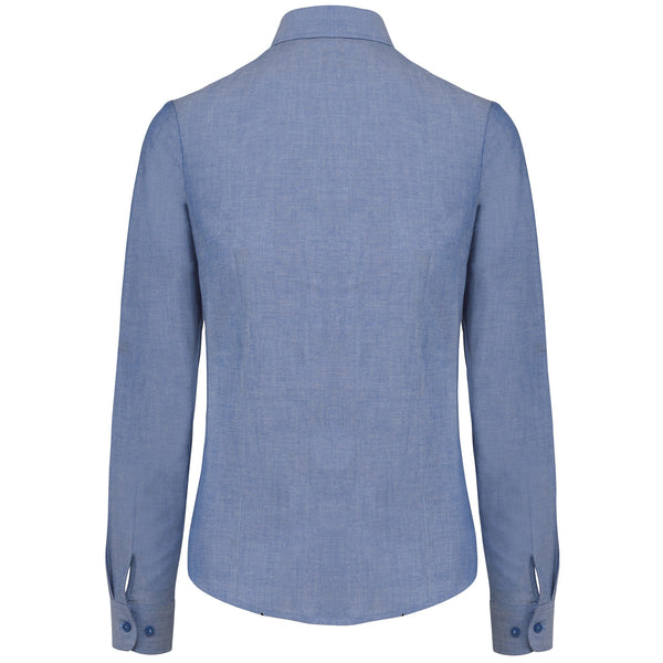 Camisa de senhora Grécia manga comprida em oxford de tratamento fácil.-RAG-Tailors-Fardas-e-Uniformes-Vestuario-Pro
