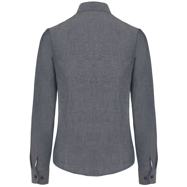 Camisa de senhora Grécia manga comprida em oxford de tratamento fácil.-RAG-Tailors-Fardas-e-Uniformes-Vestuario-Pro