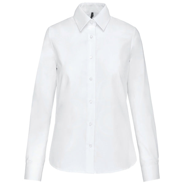 Camisa de senhora Grécia manga comprida em oxford de tratamento fácil.-Branco-XS-RAG-Tailors-Fardas-e-Uniformes-Vestuario-Pro