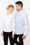 Camisa de senhora Grécia manga comprida em oxford de tratamento fácil.-RAG-Tailors-Fardas-e-Uniformes-Vestuario-Pro