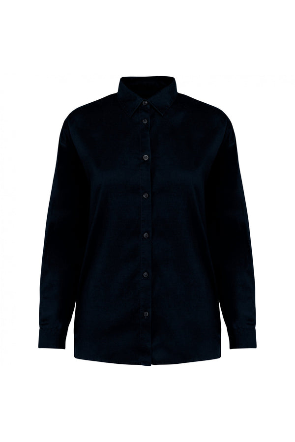 Camisa em Liocel Evasé-Marinho Escuro-XS-RAG-Tailors-Fardas-e-Uniformes-Vestuario-Pro