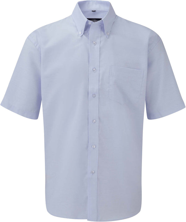Camisa oxford de homem de manga curta-Oxford Azul-S-RAG-Tailors-Fardas-e-Uniformes-Vestuario-Pro