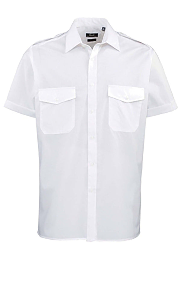 Camisa piloto de homem-Branco-S/M (38 (15))-RAG-Tailors-Fardas-e-Uniformes-Vestuario-Pro