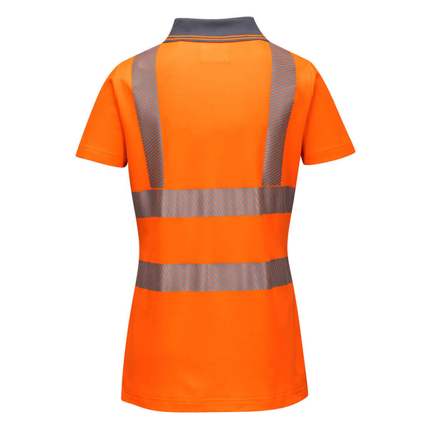 Camisa pólo Hi-Vis para mulher em algodão Comfort Pro S/S-RAG-Tailors-Fardas-e-Uniformes-Vestuario-Pro