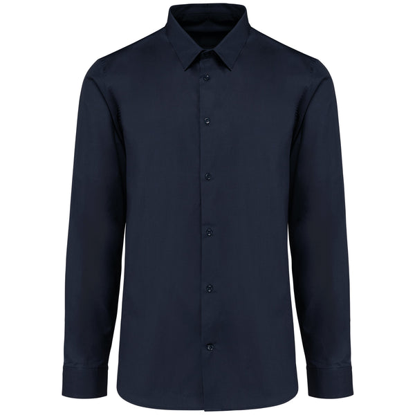 Camisa popeline de manga comprida de homem-Essential Dark Navy-S-RAG-Tailors-Fardas-e-Uniformes-Vestuario-Pro