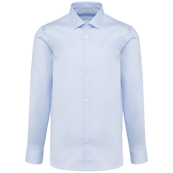 Camisa popeline de manga comprida de homem-Essential Light Blue-S-RAG-Tailors-Fardas-e-Uniformes-Vestuario-Pro