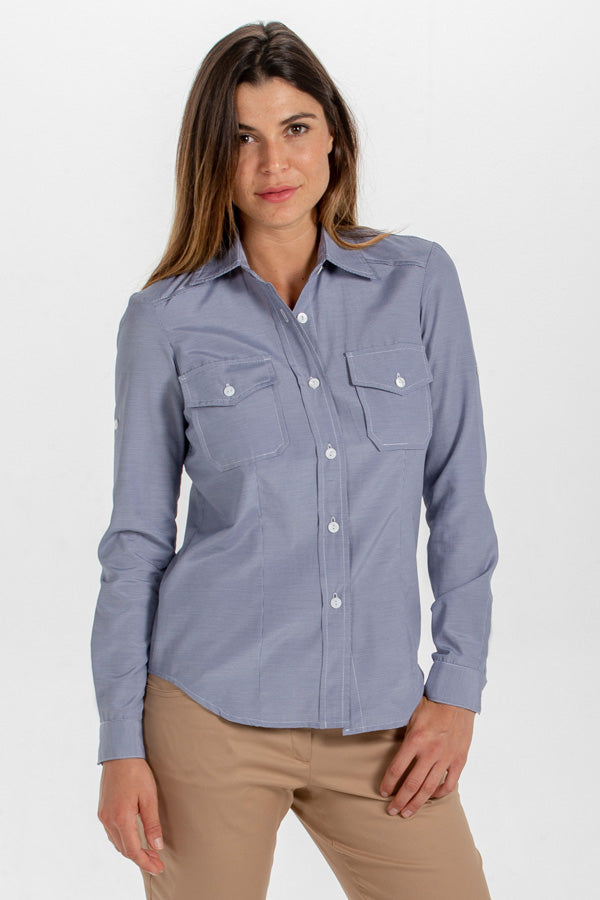 Camisa sra. Marselha-Azul-XS / (SP)-RAG-Tailors-Fardas-e-Uniformes-Vestuario-Pro