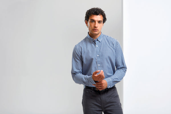 Camisa vichy com quadrados grandes-RAG-Tailors-Fardas-e-Uniformes-Vestuario-Pro