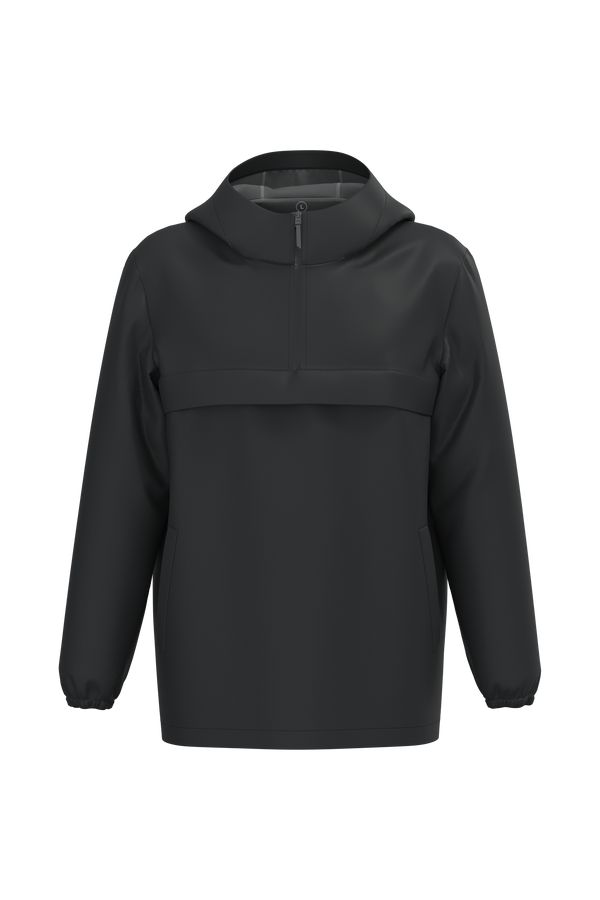 Camisola 1/2 fecho corta-vento impermeável eco-responsável unissexo-Black-XXS-RAG-Tailors-Fardas-e-Uniformes-Vestuario-Pro