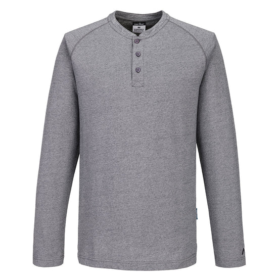 Camisola Henley de Manga Comprida-Cinza Claro-S-RAG-Tailors-Fardas-e-Uniformes-Vestuario-Pro