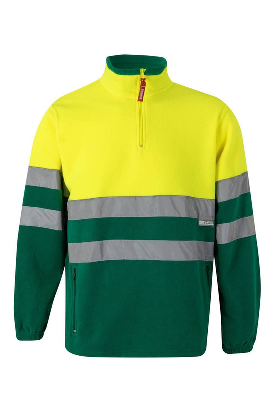 Camisola POLAR BICOLOR DE ALTA VISIBILIDADE-Sup Ama/Inf Ver-XS-RAG-Tailors-Fardas-e-Uniformes-Vestuario-Pro