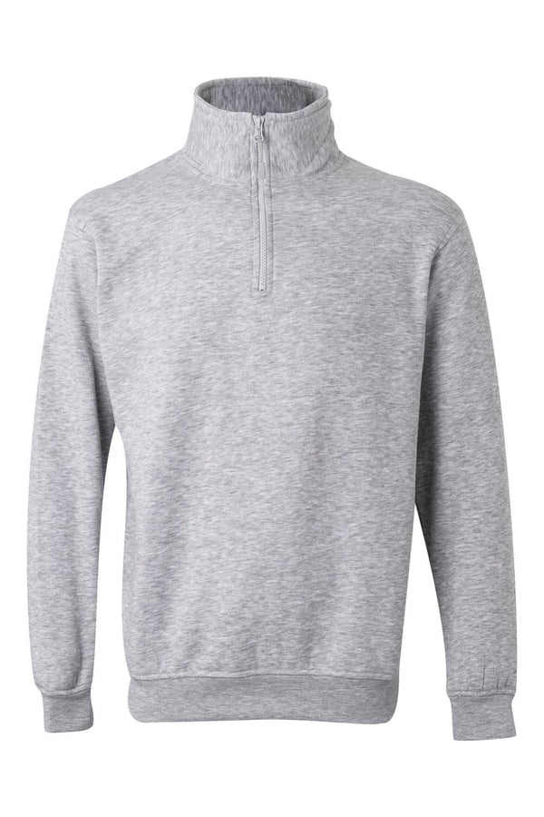 Camisola com Meio Fecho-Heather Grey-XS-RAG-Tailors-Fardas-e-Uniformes-Vestuario-Pro