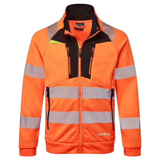 Camisola com fecho de correr e gola em funil DX4 Hi-Vis-Laranja/Preto-4XL-RAG-Tailors-Fardas-e-Uniformes-Vestuario-Pro
