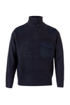 Camisola de Ponto Grosso com Gola Alta-Azul Marinho-S-RAG-Tailors-Fardas-e-Uniformes-Vestuario-Pro