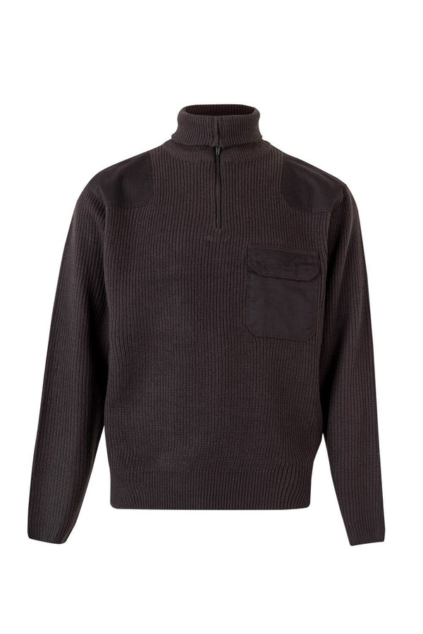 Camisola de Ponto Grosso com Gola Alta-Cinza-S-RAG-Tailors-Fardas-e-Uniformes-Vestuario-Pro