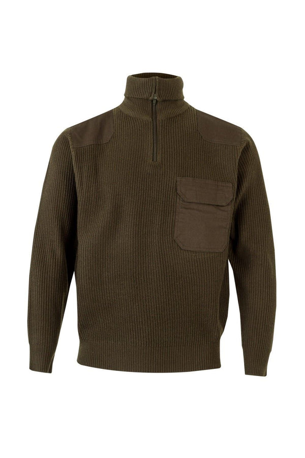 Camisola de Ponto Grosso com Gola Alta-Verde Caça-S-RAG-Tailors-Fardas-e-Uniformes-Vestuario-Pro