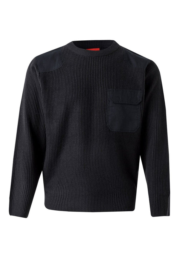 Camisola de Ponto Grosso com Gola Redonda-Azul Marinho-S-RAG-Tailors-Fardas-e-Uniformes-Vestuario-Pro