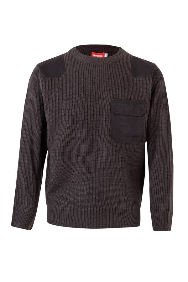 Camisola de Ponto Grosso com Gola Redonda-Cinza-S-RAG-Tailors-Fardas-e-Uniformes-Vestuario-Pro