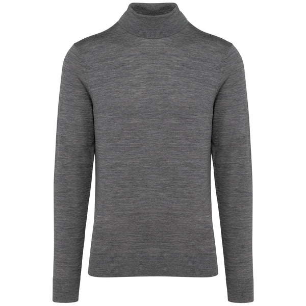 Camisola de gola alta em lã Merino de homem-Grey Heather-S-RAG-Tailors-Fardas-e-Uniformes-Vestuario-Pro