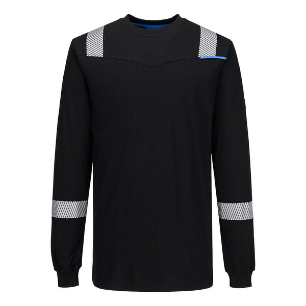Camisola de manga comprida em malha WX3 Modaflame FR-Preto-S-RAG-Tailors-Fardas-e-Uniformes-Vestuario-Pro