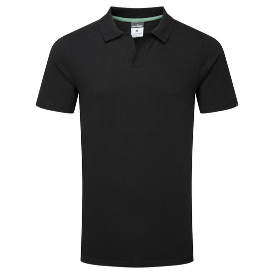 Camisola pólo reciclável de algodão orgânico-Preto-L-RAG-Tailors-Fardas-e-Uniformes-Vestuario-Pro