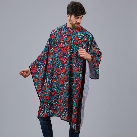 Capa Cabeleireiro Estampada-Inferno-Único-RAG-Tailors-Fardas-e-Uniformes-Vestuario-Pro