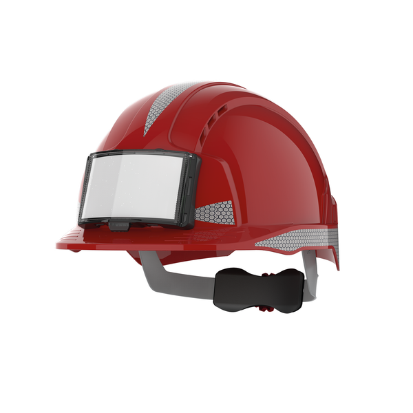 Capacete de Segurança com Porta-Crachá-Vermelho-Único-RAG-Tailors-Fardas-e-Uniformes-Vestuario-Pro