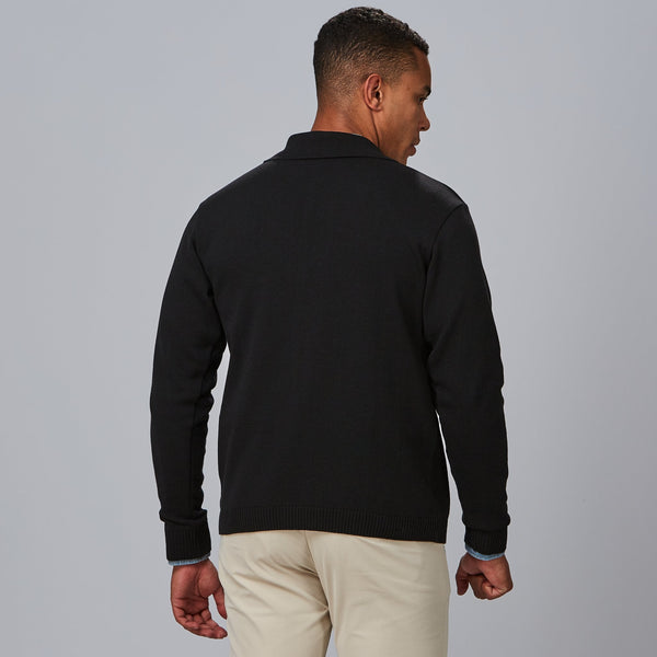 Cardigã Masculino com Lapela e Botões Rafael em Malha-RAG-Tailors-Fardas-e-Uniformes-Vestuario-Pro