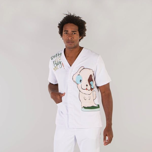 Casaca Unissexo Microfibra Welly-Branco / Cão-XS-RAG-Tailors-Fardas-e-Uniformes-Vestuario-Pro