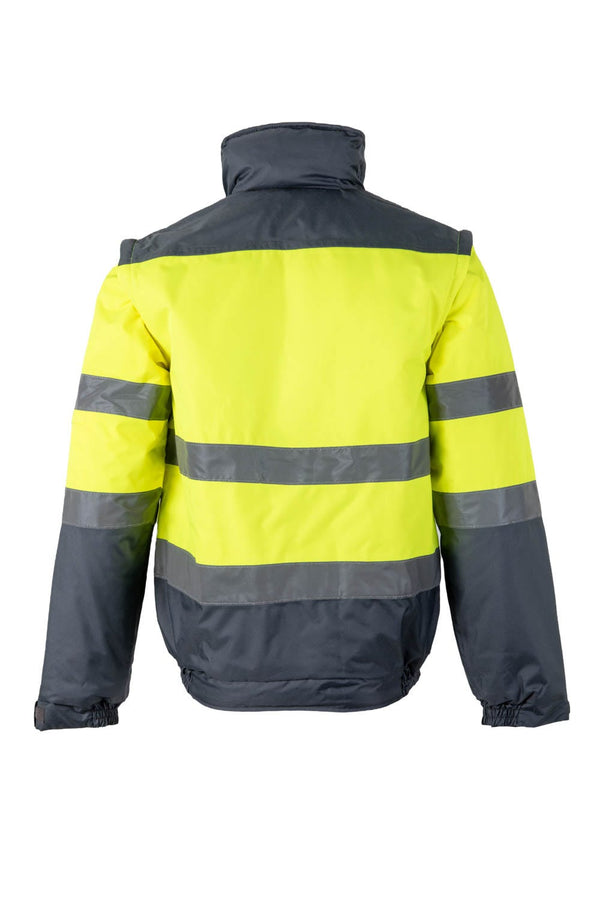 Casaco Acolchoado Bicolor c/ Capuz e Manga Destacável ALTA VISIBILIDADE-RAG-Tailors-Fardas-e-Uniformes-Vestuario-Pro