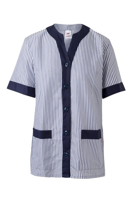 Casaco Às Riscas de Manga Curta de Mulher-Azul Marinho-XS-RAG-Tailors-Fardas-e-Uniformes-Vestuario-Pro