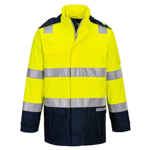Casaco Bizflame Chuva + Hi-Vis Light Arc-Amarelo/Marinho-S-RAG-Tailors-Fardas-e-Uniformes-Vestuario-Pro