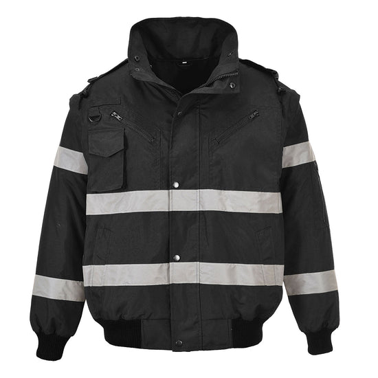 Casaco Bomber Iona 4 em 1-Preto-S-RAG-Tailors-Fardas-e-Uniformes-Vestuario-Pro