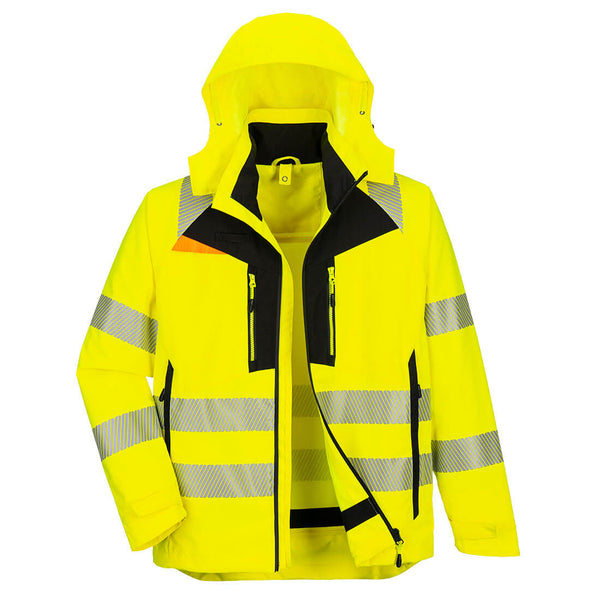 Casaco DX4 Hi-Vis 4 em 1-Amarelo/Preto-S-RAG-Tailors-Fardas-e-Uniformes-Vestuario-Pro