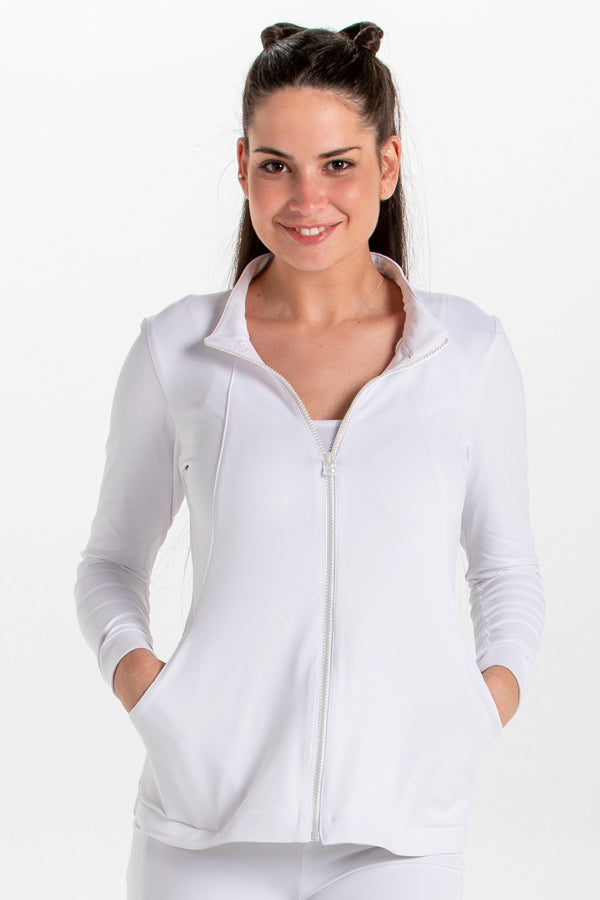 Casaco Desportivo Senhora Genova-Branco-S / (P)-RAG-Tailors-Fardas-e-Uniformes-Vestuario-Pro