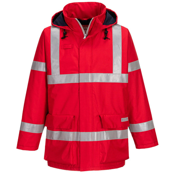 Casaco Ignífugo e Anti-estático Bizflame Rain Anti-Static-Vermelho-L-RAG-Tailors-Fardas-e-Uniformes-Vestuario-Pro