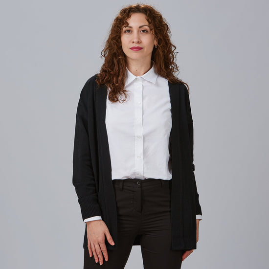 Casaco Malha Senhora s\botões Maia-Preto-S-RAG-Tailors-Fardas-e-Uniformes-Vestuario-Pro