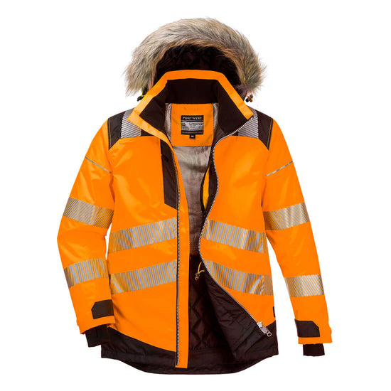 Casaco Parka de Inverno de Alta Visibilidade PW3-Laranja/Preto-S-RAG-Tailors-Fardas-e-Uniformes-Vestuario-Pro